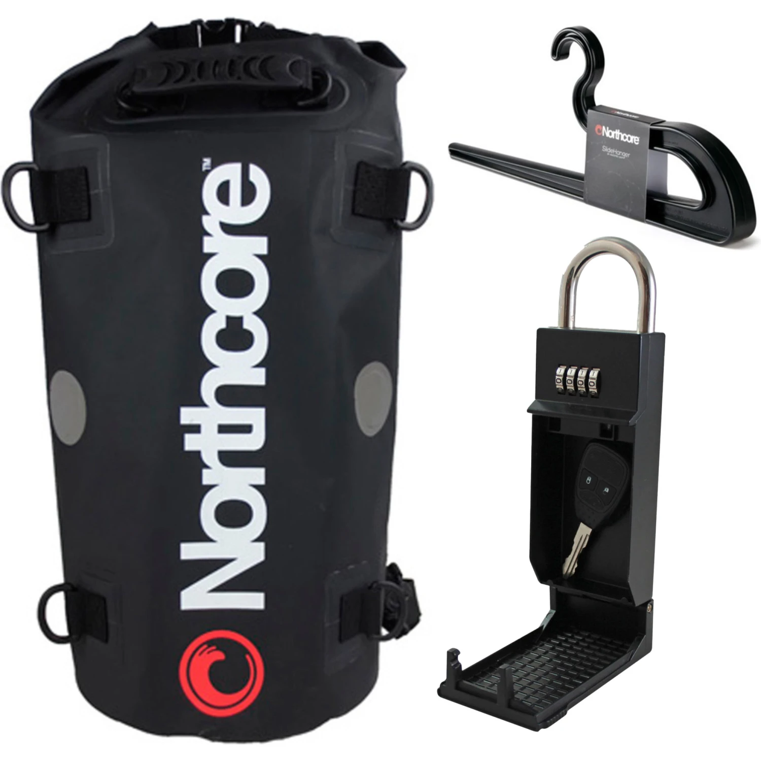 Northcore 40L Dry Bag, Wetsuit Hanger & Keypod Bundle 3 Northcore 40L Dry Bag, Wetsuit Hanger & Keypod Bundle