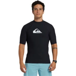 Quiksilver Mens Heater Short Sleeve Rash Vest