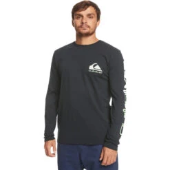 Quiksilver Mens Omni Logo Long Sleeve T-Shirt