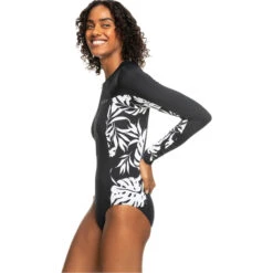 Roxy Womens New Panels Detail Long Sleeve Surf Suit -Mystic Shop 43514 202320Roxy20Womens20New20Panels20Detail20Long20Sleeve20Onesie20ERJWR0363220 20Anthracite20Side.2000x2000