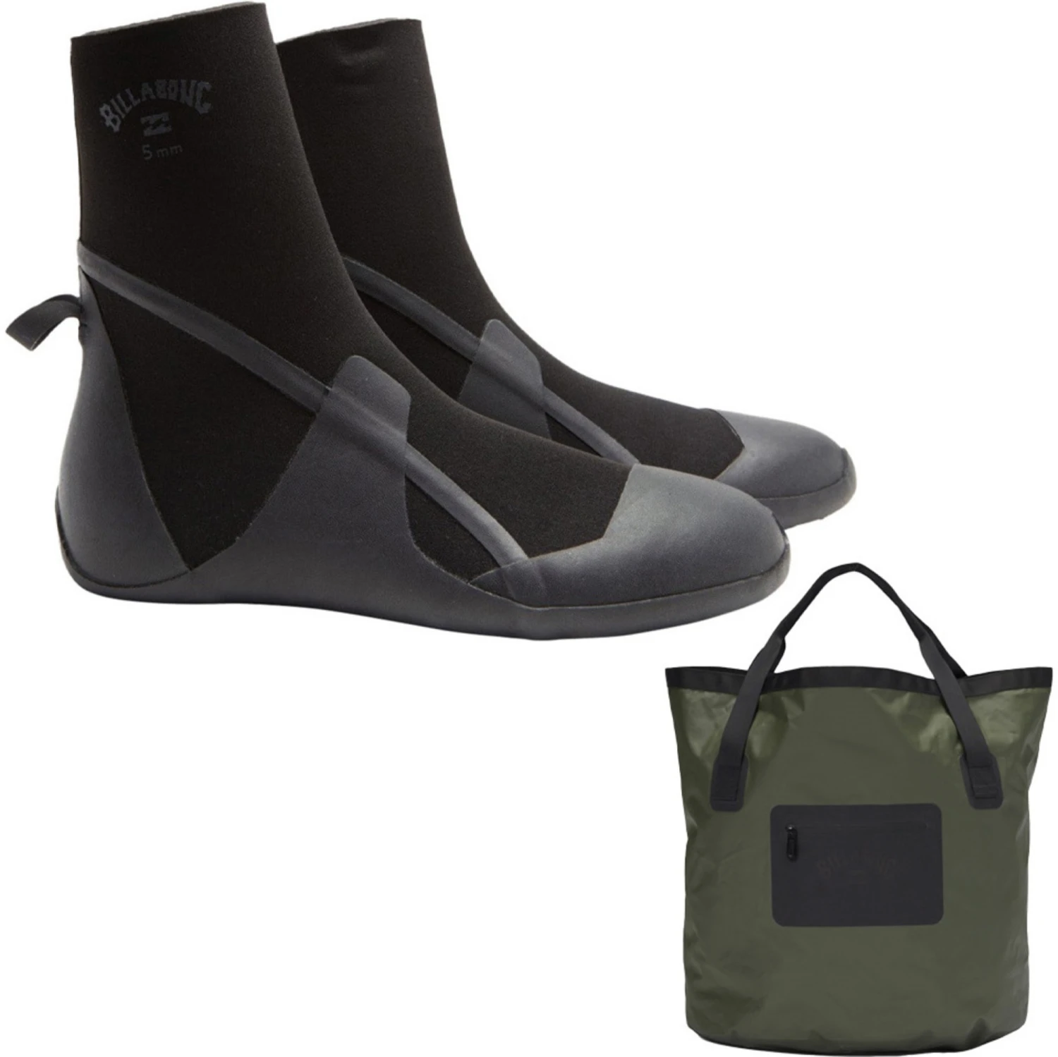 Billabong Absolute 5mm Round Toe Wetsuit Boots & Surftrek Storm Changing Bucket Bag Bundle - 3 Billabong Absolute 5mm Round Toe Wetsuit Boots & Surftrek Storm Changing Bucket Bag Bundle -