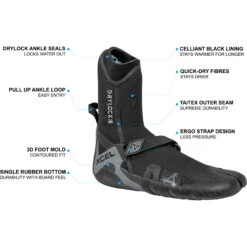 Xcel Drylock 5mm Split Toe Wetsuit Boots -Mystic Shop Xcel Drylock Split Toe Boot Details.2000x2000