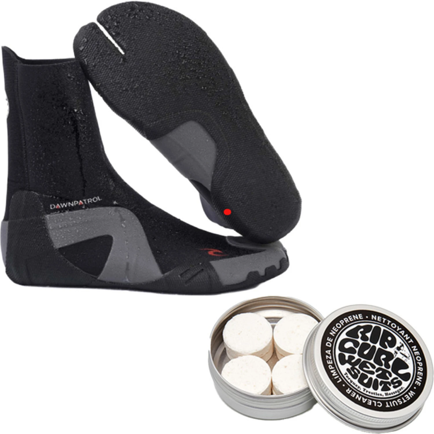Rip Curl Dawn Patrol 3mm Split Toe Wetsuit Boots & Piss Off Wetsuit Cleaner Tabs Bundle 3 Rip Curl Dawn Patrol 3mm Split Toe Wetsuit Boots & Piss Off Wetsuit Cleaner Tabs Bundle